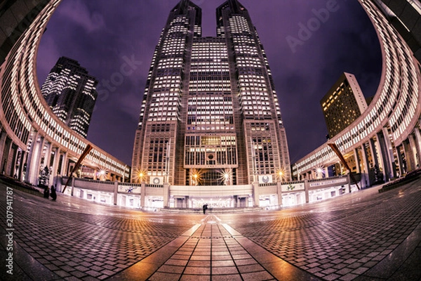 Obraz 新宿都庁の夜景