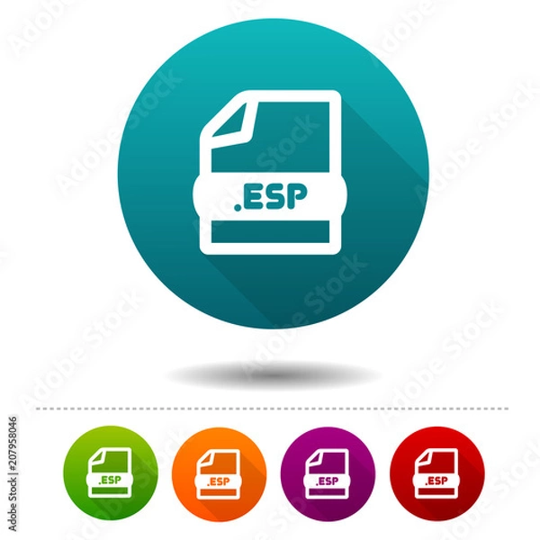 Fototapeta Image file icon. Download ESP symbol sign. Web Button.