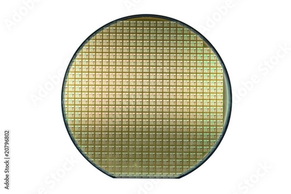 Fototapeta Wafer on white with clipping path