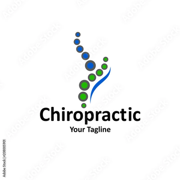 Fototapeta Chiropractic Logo Template