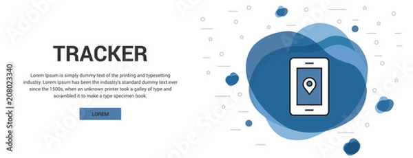 Fototapeta mobile screen map location pin icon