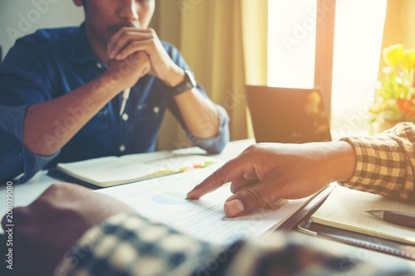 Fototapeta Bussiness man intended to meeting with business.Bussiness concept.