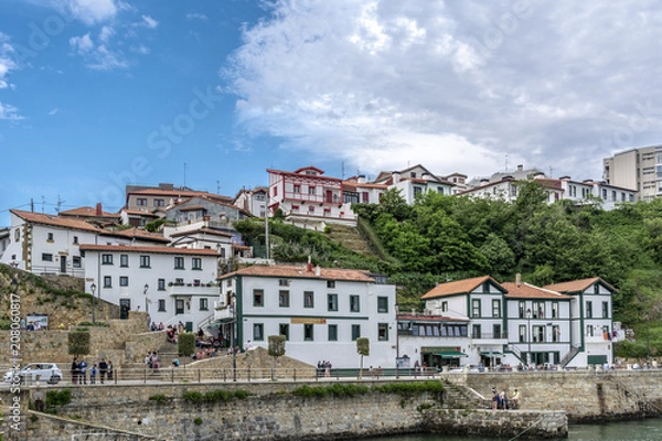 Obraz Casas  de pescadores en el Puerto Viejo de Algorta,  Getxo 