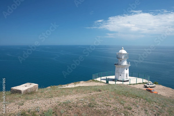 Fototapeta Cape Meganom lighthouse