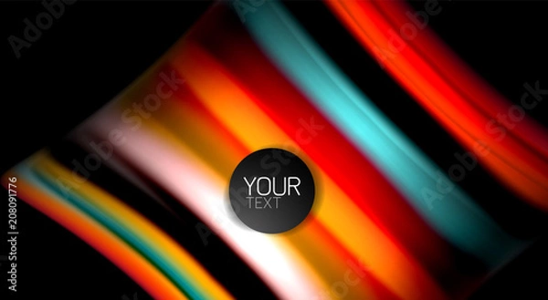 Fototapeta Blur color wave lines abstract background