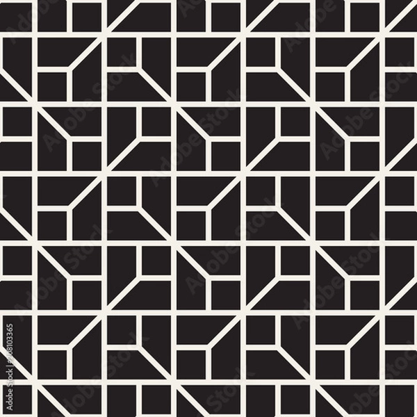 Fototapeta Vector seamless pattern. Modern stylish abstract texture. Repeating geometric tiles