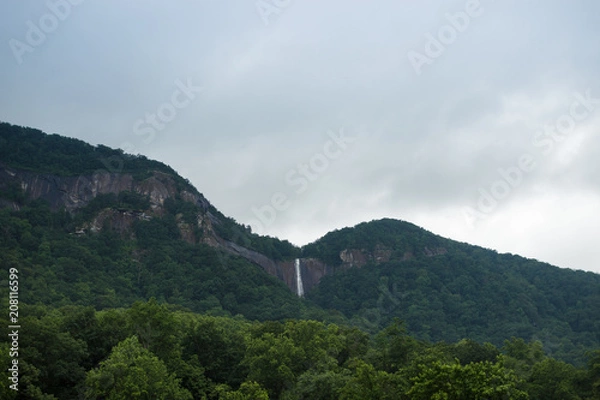 Obraz Mountains in the clouds. Chimney rock, NC, USA