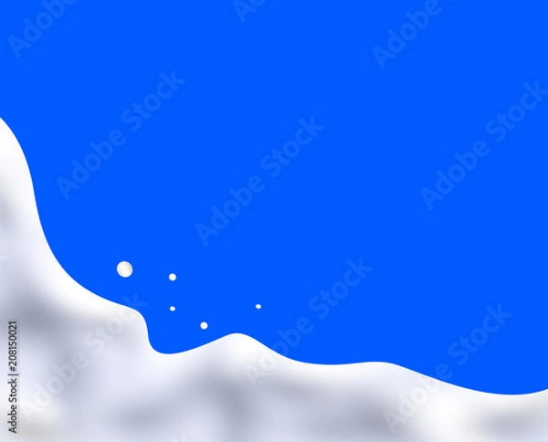 Obraz Milk splash vector illustration