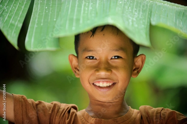 Obraz Child in a rain