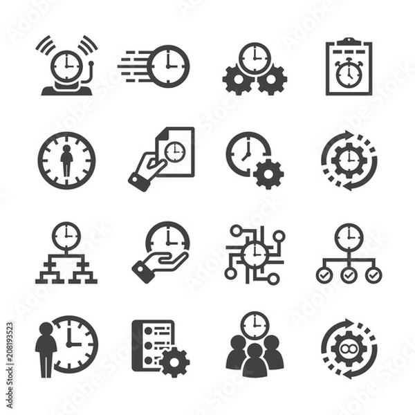 Fototapeta Time managerment icon set