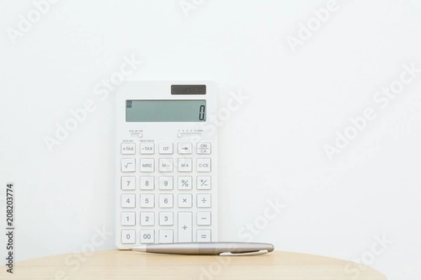 Fototapeta 電卓とペン