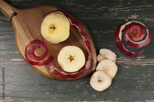 Obraz obieranie jabłek