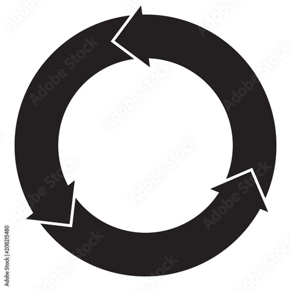 Fototapeta circle arrows infographic template pie charts 