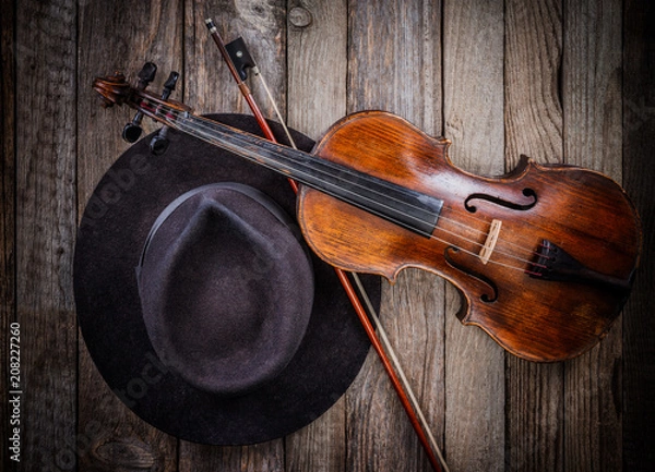 Obraz Kapelusz i skrzypce