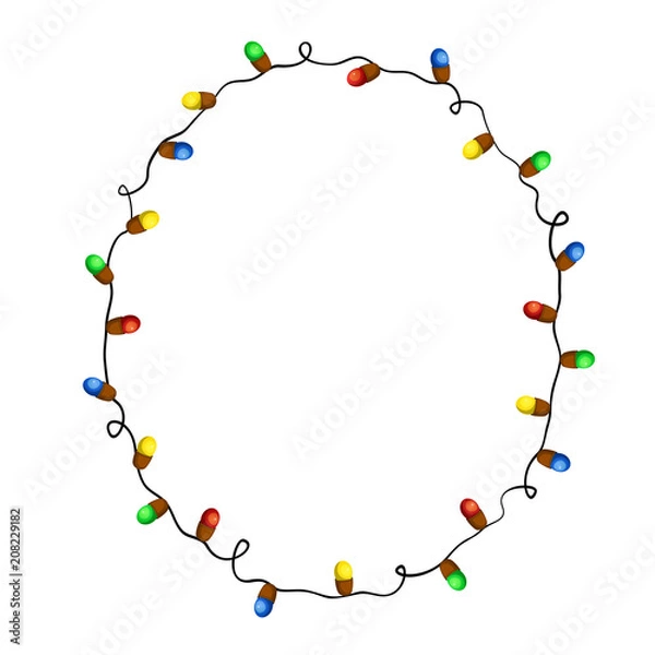 Obraz Christmas garland vector illustration