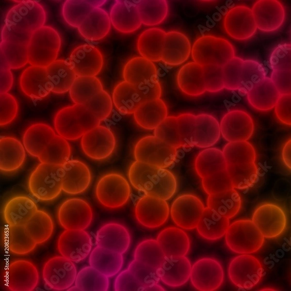 Fototapeta Red virus texture with black background