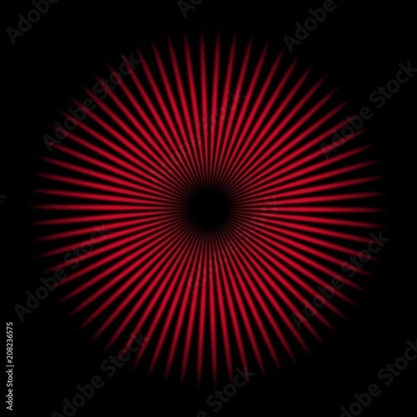 Obraz Red oscillator texture with black background