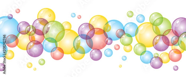 Obraz background with bright colored bubbles