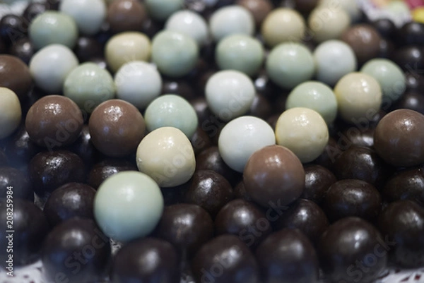 Obraz Assorted chocolate spheres