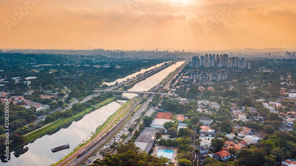Obraz Entardecer na cidade