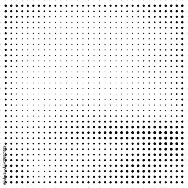 Fototapeta Abstract dotted halftone grungy texture. Vector design background