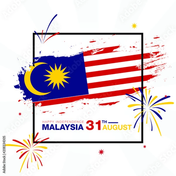 Obraz Malaysia independence day vector illustration