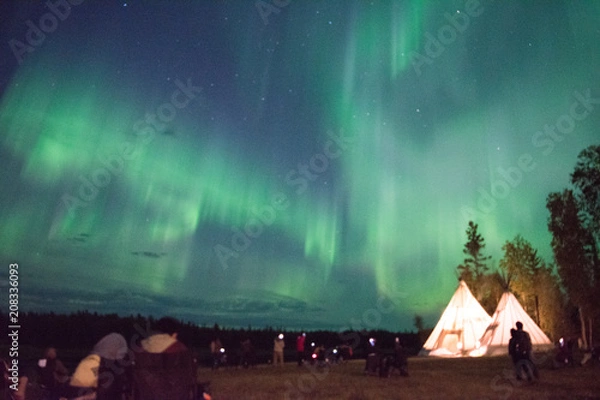 Obraz カナダ　イエローナイフ　オーロラ