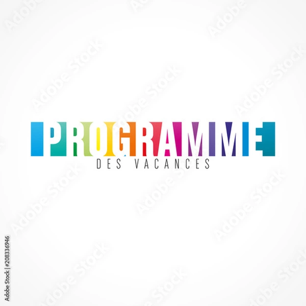 Fototapeta programme des vacances