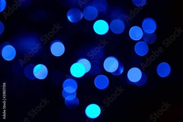 Obraz Multi color Christmas lights defocus background