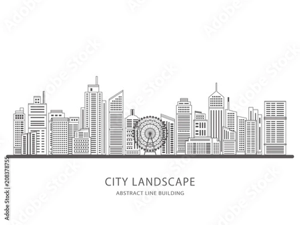 Fototapeta ビル街の街並みの風景