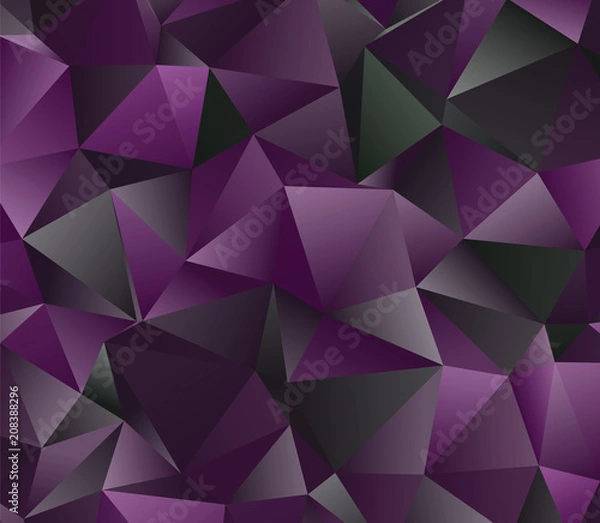 Fototapeta Abstract vector  polygonal  background. Low poly triangular pattern. The best graphic resourse for your design works.Modern abstract  colorful background  with a beautiful  illustaration. Vector clip 
