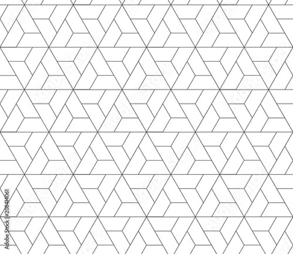 Fototapeta TAPPING LINEAR SEAMLESS VECTOR PATTERN. MODERN STYLISH MONOCHROME MESH TEXTURE. TRENDY GEOMETRIC DESIGN 
