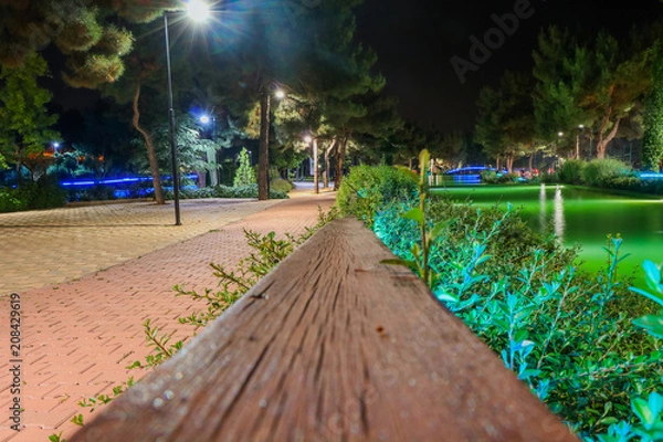Obraz Waterfall at night