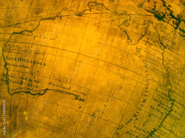 Fototapeta a fragment of ancient map