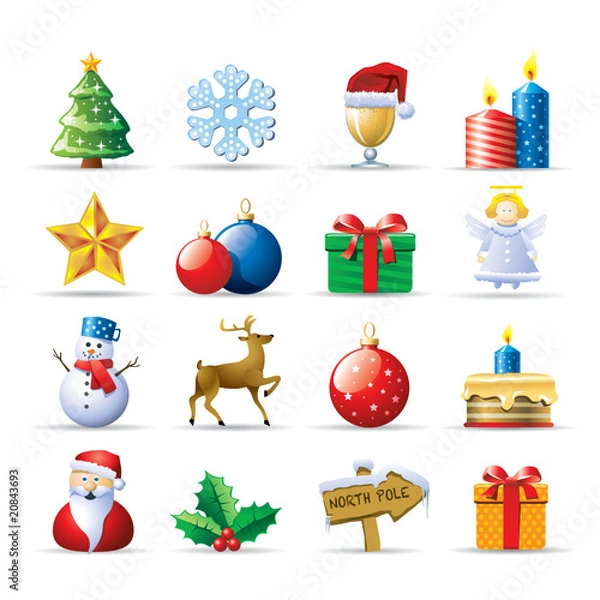 Obraz christmas icons