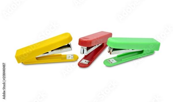 Fototapeta stapler isolate on white backgrounds