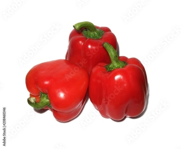 Fototapeta Pepper red bell isolate on white background.
