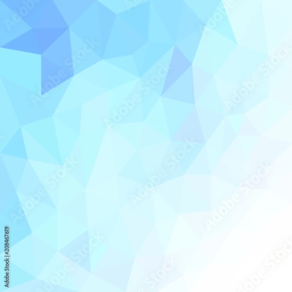 Fototapeta Polygonal space for your design for your amazing concept. Space for headline or product. Low Poly. Mesh of triangles. Blue texture.