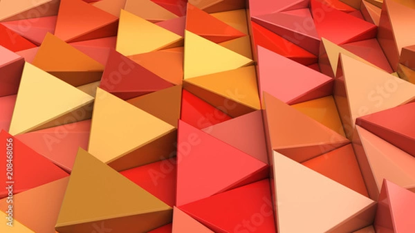 Fototapeta Pattern of orange triangle prisms