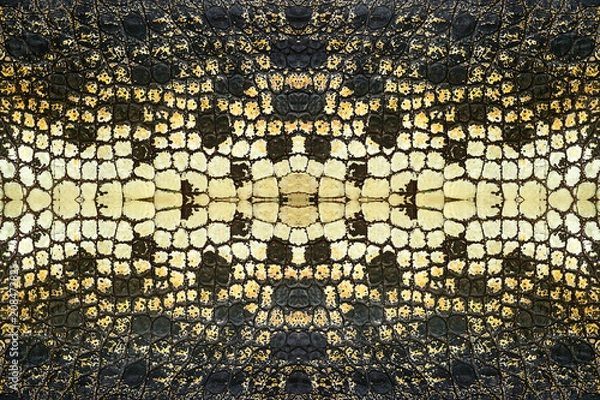 Obraz Crocodile skin pattern for background.