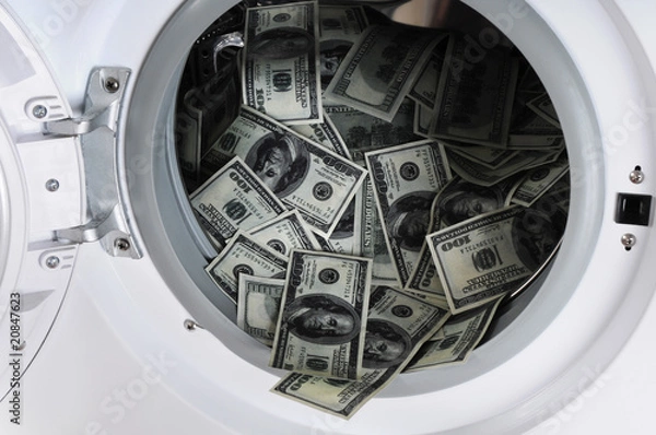 Fototapeta Money laundering