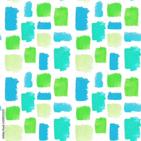 Fototapeta Seamless pattern with watercolor swatches Hand dwaing watercolor texture