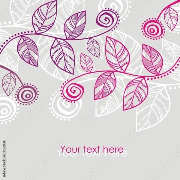 Fototapeta Pink leaves