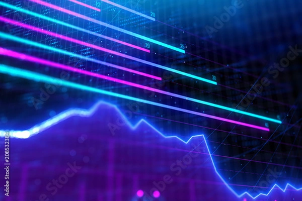 Fototapeta Abstract forex chart background