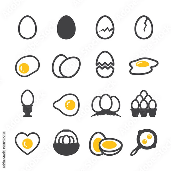 Fototapeta Egg icon set