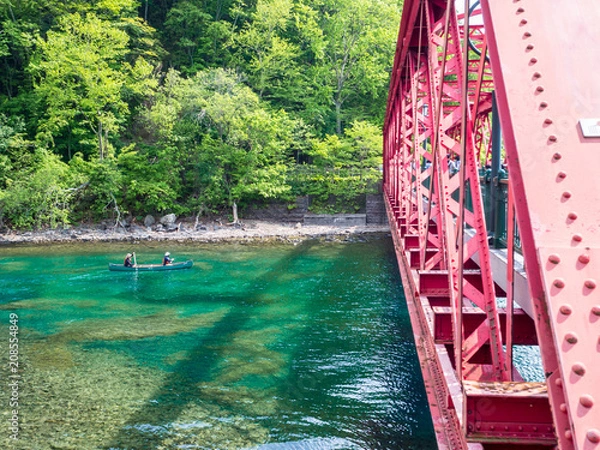 Obraz 支笏湖　支笏洞爺国立公園　山線鉄橋