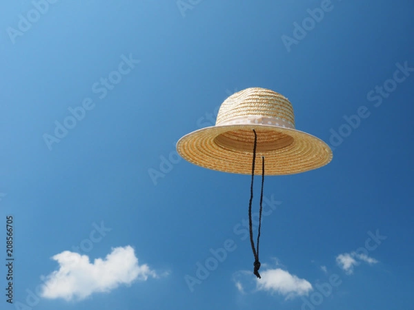 Obraz 麦わら帽子と青空