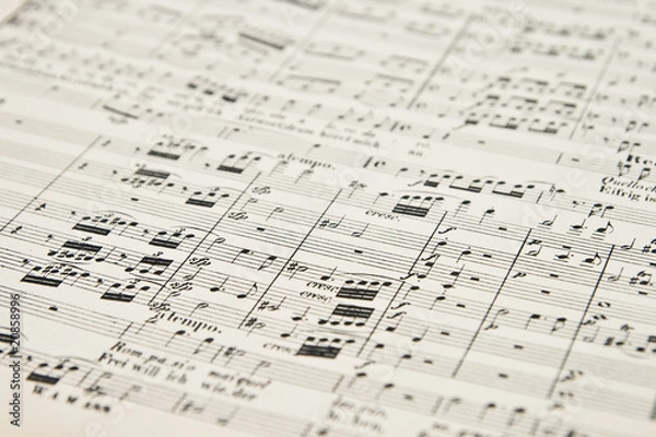 Fototapeta Partitur, quer, Mozart, Così fan tutte