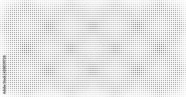 Fototapeta Wzór kropek półtonów, jasna nakładka tekstury tła w czerni i bieli, teksturowane tło ekranu, kreskowanie, geometryczny nadruk w kratkę