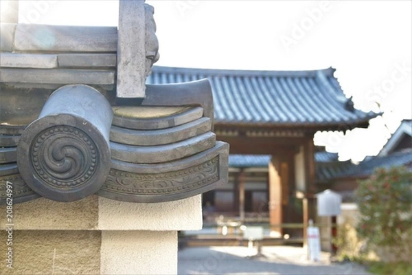 Fototapeta 日本家屋の瓦屋根